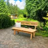 Massivholz Gartenbank 3-Sitzer mit Rückenlehne - 150 x 62 Produktbild-Vorschau 4