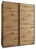 Dvoudveřová skříň SAMARA 1 - 190 cm, dub artisan / černá Náhled obrázku produktu 2