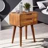 FineBuy Table de chevet en bois massif de sheesham avec 2 Voir les images du produit 1