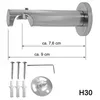 A product image showing a curtain rod bracket with dimensions and included hardware. Produktbild-Vorschau
