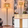 Varoni Boho-Style Stehlampe aus Holz/Wienergeflecht in Produktbild-Vorschau 1