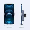 A phone holder for a car's air vent is shown in two views, front and side, with dimensions indicated. Náhled obrázku produktu
