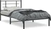 The Living Store Bettgestell mit Kopfteil Metall Schwarz Produktbild-Vorschau 2