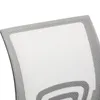 Close-up of a white mesh office chair back with a black patterned outline. Produktbild-Vorschau