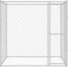vidaXL Klietka pre psov strieborná 200 x 200 x 200 cm Náhľad obrázku produktu 3