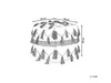 BELIANI Pouf in Beige und Schwarz 45 x 45 cm Baumwolle in Produktbild-Vorschau 3