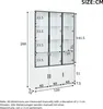 Merax Vitrine mit mit 6 unabhängigen Schranktüren, Produktbild-Vorschau 7