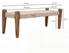 WOHNLING, panca da seduta 120 cm, juta, legno massello di Anteprima dell’immagine prodotto 3