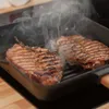 Ø28cm Steakpfanne aus Gusseisen mit Holzgriff Grillpfanne Produktbild-Vorschau 3