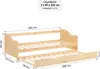 Homestyle4u Tagesbett Ausziehbett 90x200 cm Natur Holzbett Produktbild-Vorschau 10