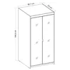 AX LIVING Schrank mit Spiegel Weißen Kleiderschrank Produktbild-Vorschau 8