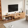 Merax TV-meubel met 2 schuifdeuren en 1 lade, TV-kast van Productafbeelding-voorbeeld 2