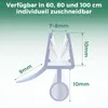 A diagram showing the cross-section of a shower door seal with dimensions indicated. Podgląd zdjęcia produktu