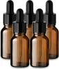 5x Braune Glasflasche 15 ml mit schwarzer Pipette Tropfer Produktbild-Vorschau 1