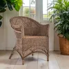 KRINES HOME fotel rattanowy wiejski fotel wiklinowy Podgląd zdjęcia produktu 2