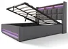 Hochwertiges Polsterbett 160x200cm mit USB und LED Produktbild-Vorschau 18