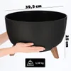 KADAX Doniczka Donica Wkład Na Nóżkach Czarna 40cm Podgląd zdjęcia produktu 3
