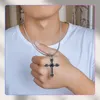 Halskette mit Kreuzanhänger aus Silber für Herren. Produktbild-Vorschau 6