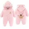 Dojčenská zimná kombinéza Bear Outfit Novorodenecký kabátik Náhľad obrázku produktu 2