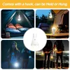 Collage of images showing a rechargeable LED bulb used in various camping and outdoor scenarios. Produktbild-Vorschau