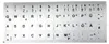 Adesivo per tastiera tedesco - argento MATT 48 tasti 1,1 cm Anteprima dell’immagine prodotto 1
