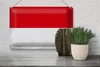 Blechschild Flagge Monaco 30x20cm Flag of Monaco Vintage Produktbild-Vorschau 4