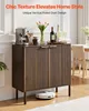 Mobile bar per caffè, tavolo bar scanalato di metà secolo Anteprima dell’immagine prodotto 2
