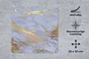 MuchoWow® Mauspad Mousepad Marmor - Blau - Gold 20x20 cm - Produktbild-Vorschau 2