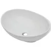 vidaXL Bad Waschbecken mit Mischbatterie Keramik Oval Weiß Produktbild-Vorschau 6