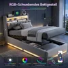 Polsterbett 90x200cm mit Stauraum, Jugendbett 90x200 cm, Produktbild-Vorschau 5