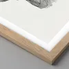 Gerahmtes Poster - Rahmen in heller Eiche - Hirsch Skizze Produktbild-Vorschau 2