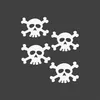 Sticker Aufkleber Reflektierend Totenkopf Weiß Produktbild-Vorschau 1