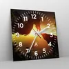 Wanduhr - Quadrat - Glasuhr - Drache Rock Kreatur - 40x40cm Produktbild-Vorschau 4