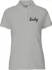 Huuraa Damen Polo Shirt Baby Schriftzug XXL Sport Grey Bio Produktbild-Vorschau 1