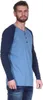 Herren Oversize-Schnitt Langarm Shirt Baumwolle zweifarbig Anteprima dell’immagine prodotto 3