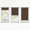 Three windows with roller blinds, showing different levels of coverage. Produktbild-Vorschau