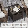 Rattan-Beistelltisch für den Außenbereich mit Schirmloch, Produktbild-Vorschau 2