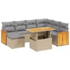 The Living Store 8-tlg. Garten-Sofagarnitur mit Kissen Produktbild-Vorschau 3