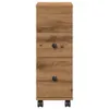 vidaXL Badschrank Schmal mit Rollen Artisan-Eiche Produktbild-Vorschau 10
