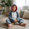 Piżama Onesie Kigurumi Kostium Przebranie Ciemno Niebieski Podgląd zdjęcia produktu 2