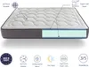 A cross-section view of a mattress with feature callouts and icons at the bottom. Produktbild-Vorschau