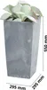 Květináč URBI SQUARE BETON EFFECT s vkladem 29,5 cm - Anteprima dell’immagine prodotto 10