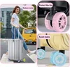 INF 8er-Pack Nachlaufschuhe Kofferradabdeckungen Schwarz Produktbild-Vorschau 3