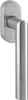 A close-up studio shot of a silver window handle. Produktbild-Vorschau
