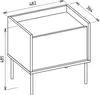 Selsey Tovi - Nachttisch 1-türig, 50 cm, Kaschmirgrau / Produktbild-Vorschau 5