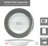 6er Set Variant Grau Suppenteller bunt tiefe Teller Pasta Produktbild-Vorschau 5