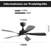 Sofucor 132 cm moderner Deckenventilator, DC-Motor, mit Produktbild-Vorschau 2