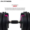 PH Fitness Nastaviteľná sada činkových závaží 24 kg tmavo Náhľad obrázku produktu 4