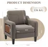 COLAMY : fauteuil d'appoint moderne en lin avec tablette Voir les images du produit 3