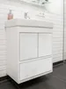 Klebefolie Möbel 90x210 cm - Beton Weiß - Möbelfolie Produktbild-Vorschau 4